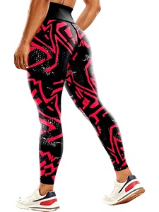 Leggings de sport pour femmes, vente en gros personnalisée, haute compression, taille haute, pantalons de yoga, évacuation de l'humidité, extensibles dans 4 directions - Product Image 5