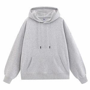 Sudadera con Capucha Blanca Unisex, Corte Holgado, Algodón French Terry, Diseño Casual con Bolsillos para Otoño - Product Image 3