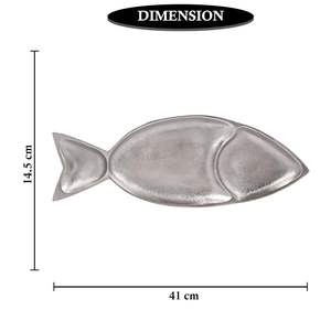 Plateau de service décoratif en forme de poisson argenté, plateau en métal design en forme de poisson pour les collations, les fruits secs, la décoration de table - Product Image 2