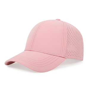 Casquette de baseball personnalisable respirante à 6 panneaux 100 % coton, ajustable, pour adulte, sportive, séchage rapide, protection solaire avec votre logo - Product Image 5