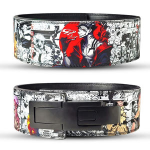 Cinturón de Levantamiento de Pesas de Alta Calidad con Estampado de Anime, Hebilla de Palanca de Aluminio, Cinturón de Entrenamiento para Peso Muerto, Cinturones de Powerlifting de Cuero de 10 mm - Product Image 4