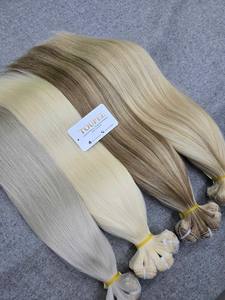 Trama de pelo de bebé 100% cabello humano hueso recto donante único colores claros de moda estándar de exportación - Product Image 6