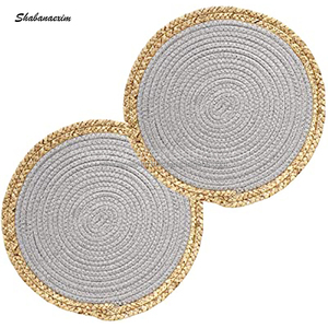 แผ่นรองจานปอกระเจาทรงกลมสีดำทนทานดีไซน์ใหม่สไตล์คลาสสิกผลิตในอินเดีย - Product Image 2