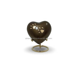 Luxury Metal Drop Pet <b>Urn</b> Cremation Keepsake Box Indian Handcrafted for <b>Cat</b> Ashes Home Display Export Quality - Product Image 6
