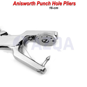 High Quality Stainless Steel Ainsworth Punch Hole Pliers 16 cm Dental Orthodontic <b>Rubber</b> Dam Punch Instrument - Product Image 4