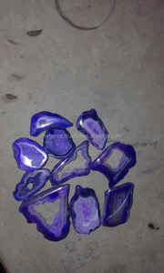 Tranches d'agate druzy naturelle multicolores irisées, polies et huilées, de forme fantaisie, grande taille, pour la fabrication de pendentifs - Product Image 3