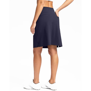 Venta al por mayor para boutiques: Nueva moda de invierno 2025, versión coreana, cintura alta, transpirable, teñido con hilo, volantes, abertura, largo hasta el tobillo, corte en A, liso. - Product Image 4