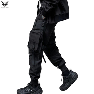 Pantalons de style urbain multi-poches avec sangles réglables et boucles utilitaires, nouvelle arrivée, vêtements techniques personnalisés - Product Image 5