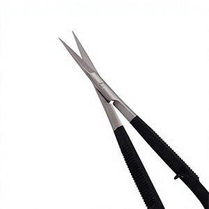 Ciseaux de précision de qualité supérieure, couleur noir mat, pointe argentée, acier inoxydable, poignée antidérapante, pointe droite et aiguisée - Product Image 5