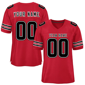 Camisetas de Fútbol Americano Personalizadas de Manga Corta, 100% Poliéster, Transpirables, Antibacterianas, Tallas Grandes, con Logotipo Frontal de Equipos - Product Image 4
