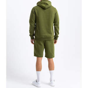 Men <b>Hoodie</b> & Shorts Set Long Sleeve Streetwear Color Options Custom Logo Two Piece Set OEM Wholesale - Product Image 4