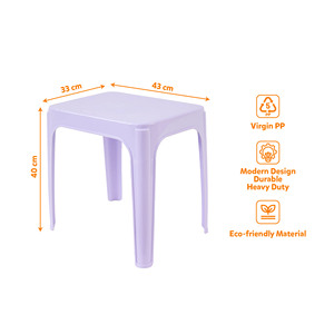 Modern <b>Square</b> Coffee <b>Table</b> Durable Lightweight Virgin PP Plastic Eco-Friendly Stackable Indoor/Outdoor Use for <b>Kitchen</b> Bedroom - Product Image 3
