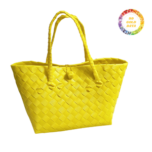 Bolsa Decorativa de Plástico Tejida para Tiendas de Lujo, Estilo Tradicional Vietnamita Hecho a Mano, Venta al Por Mayor - Product Image 4