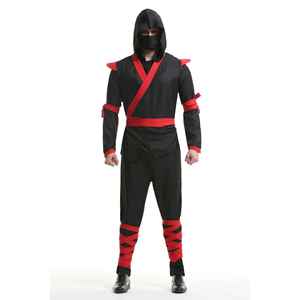 Ropa Deportiva de Color Contrastante para Exteriores, Ropa de Artes Marciales, Trajes de Ninja, Conjunto de Uniforme de Ninja Profesional con Alas en los Hombros - Product Image 4