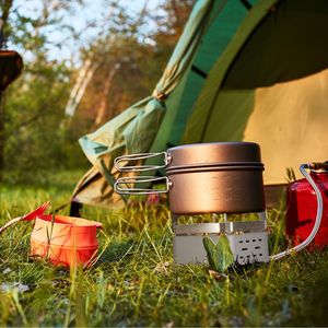 Fornello da campeggio portatile 12000W con custodia per il trasporto antivento per esterno Backpacking bruciatore accenditore per escursioni pic-nic auto campeggio - Product Image 1