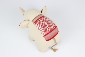 Juguetes de Peluche al por Mayor, Hechos a Mano, Brocado de Elefante Étnico Tailandés de Nghe An, Color Azul/Rojo, 15 cm de Altura - Product Image 6