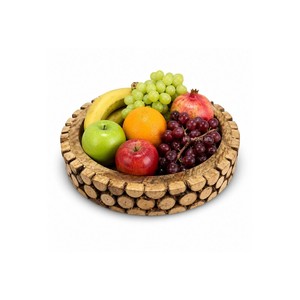 Bol à fruits artisanal en bois de manguier - Centre de table en bois artisanal - Vente en gros - Product Image 1
