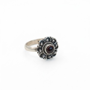 Bague Fleur en Argent Sterling 925 avec Grenat Rouge, Pierre Naturelle Faite à la Main, Style Bohème, Certifiée IGI, Bague Tendance, Vente en Gros - Product Image 2