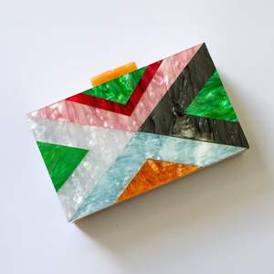 Pochette de soirée en résine écologique pour femmes, accessoires de mode en cristal - Product Image 1