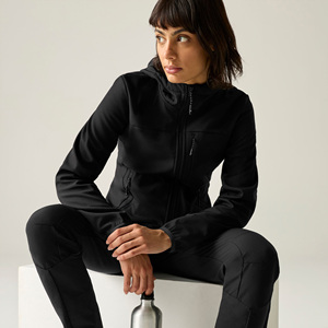 Wholesale <b>Women's</b> Stand Collar Softshell <b>Jacket</b> Casual Outdoor Windproof Full Zip Utility Pocket Lightweight Weather Resistant - Product Image 6