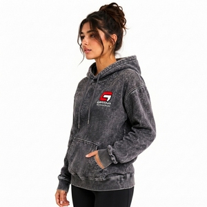 Sudaderas con Capucha de Algodón Premium con Lavado Ácido para Mujer, Marca Privada, Colección con Servicio OEM, Fabricación al por Mayor en Tallas OEM - Product Image 5