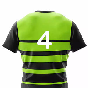 Uniforme de rugby personnalisé de qualité supérieure pour adultes, ensemble de vêtements de sport respirant de couleur unie avec un design moderne, nom d'équipe personnalisé - Product Image 5
