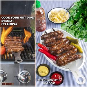 Brochetas Dobles de Acero Inoxidable de Alta Resistencia de 14.4 Pulgadas para Barbacoa, Kebab, Shawarma, Carne, Pescado, Pollo y Otros Alimentos - Product Image 2