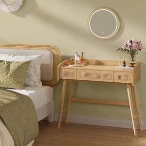 Table de toilette en rotin et bois massif avec miroir – Vente en gros, prix compétitifs directement de l'usine du Vietnam - Product Image 3
