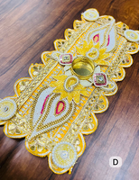 Ensemble de porte-bougies Rangoli indiens faits à la main, colorés, en bois et métal, écologiques, pour Diwali, mariage, décoration de la maison, centre de table festif