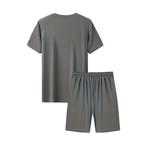 สินค้ามาใหม่ ชุดเซ็ตเสื้อยืดแขนสั้นและกางเกงขาสั้นผู้ชายสไตล์ไฮสตรีท ลายพิมพ์ 100% ผ้าฝ้าย ระบายอากาศได้ดี สำหรับฤดูร้อน - Product Image 2