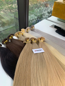 High Quality 100% Raw Virgin Vietnamese Human K-tip Super Double Drawn Soft Silky Smooth <b>Tangle</b>-Free Natural Shine Factory - Product Image 4