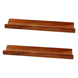 Juego de platos para servir largos de madera de acacia aptos para alimentos, tazón de masa de madera, tabla de charcutería estilo canoa, platos para servir Sushi japonés - Product Image 5