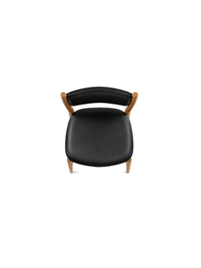 Modern Scandinavian Tufted Eco-Friendly Dining <b>Chair</b> Faux Leather Upholstered Seat Backrest Solid Wooden <b>Legs</b> Minimalist Home - Product Image 2