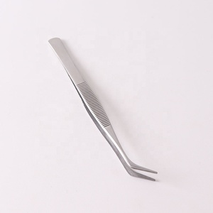 Pinces à cils courbées en acier inoxydable argenté de haute qualité et très résistantes, très vendues - Product Image 4