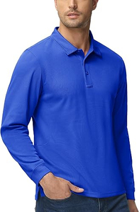 เสื้อเชิ้ตแทคติคอลลำลองสำหรับผู้ชาย OEM ผ้ากันยับ แห้งเร็ว ประสิทธิภาพสูง แขนยาว คอปกปิเก้ ผ้าโพลีเอสเตอร์ 100% สีพื้น - Product Image 2