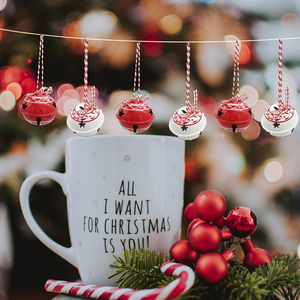 Adornos Navideños Transfronterizos para Fiestas, Estrella de Cinco Puntas Roja y Blanca, Copo de Nieve, Campana Colgante, Adornos Pequeños de Hierro para Árbol - Product Image 4