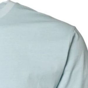 T-shirt pour homme bleu clair, col rond, manches courtes, coton doux, décontracté, basique, léger, respirant, à porter tous les jours en été - Product Image 5