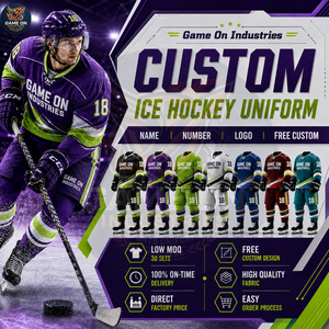 Latest Style Best Supplier With Own Logo Lightweight Printed Comfortable Custom Sublimated Ice Hockey Jersey Kit Team Uniform - Product Image 2