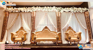 Tamilian Theme Pillar & <b>Props</b> for Arangetram <b>Stage</b> Stunning Arangetram <b>Stage</b> Decor With PIllar Classical Dance Arangetram <b>Stage</b> - Product Image 4