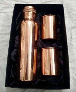 Pure Copper Modern Luxury Herbal Water Bottle with Large Capacity - Product Image 1