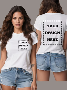 Haut deux pièces style coréen color-block pour femme, manches courtes, col rond, tunique d'été respirante et à séchage rapide - Product Image 1