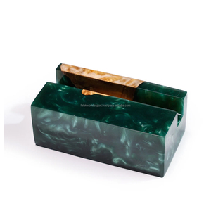 Beau porte-carte en bois et résine Top Design Restaurant porte-carte de mariage de haute qualité au coût le plus bas par FWE - Product Image 1