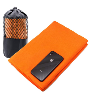 Serviette de sport, de bain, de gym, de plage, de yoga en bambou 100% coton en tissu éponge, unie, teinte, toutes couleurs et tailles, serviettes de yoga - Product Image 5