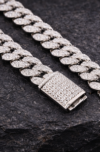 Collar de Cadena Cubana de Lujo de Plata 925 con Moissanita y Baño de Rodio, Engaste de Garra, Estilo Iced Out Hip Hop, Joyería Personalizada para Hombre para Boda - Product Image 6