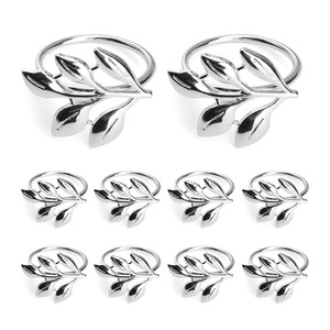 Anillos de Servilleta de Acero Inoxidable de Lujo con Baño Plateado para Recepciones de Boda de Alta Gama y Experiencias Gastronómicas Finas - Product Image 2