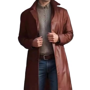 เสื้อโค้ทหนังวัวแท้คุณภาพสูงสำหรับผู้ชาย ดีไซน์ทันสมัย ปกพับได้ ผลิตโดยผู้ผลิตชั้นนำ ปรับแต่งสีได้ตามต้องการ - Product Image 1