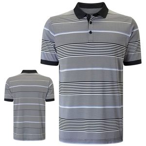 Chemise à manches courtes pour homme, grise, tricotée, 100% polyester, style décontracté, coupe régulière, respirante, séchage rapide, couleur unie, boutonnée - Product Image 4