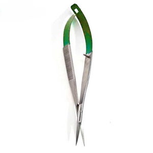 Ciseaux à cuticules professionnels en acier inoxydable à lame incurvée tranchante, manche en acier, logo personnalisé, pour soins des ongles, usage en salon, précision - Product Image 3