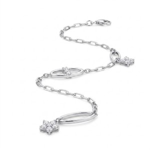 Bracelet unisexe en or blanc avec diamants ronds taille brillant, certifié IGI, style tendance, pour mariage et usage quotidien - Product Image 4
