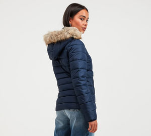 Chaqueta Acolchada Reversible Impermeable Ecológica para Mujer, Diseño de Buena Calidad a Bajo Precio, con Cuello de Piel Desmontable, para Invierno - Product Image 3